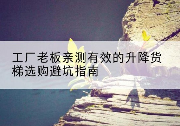 信宜升降货梯怎么选-工厂老板亲测有效的升降货梯选购避坑指南